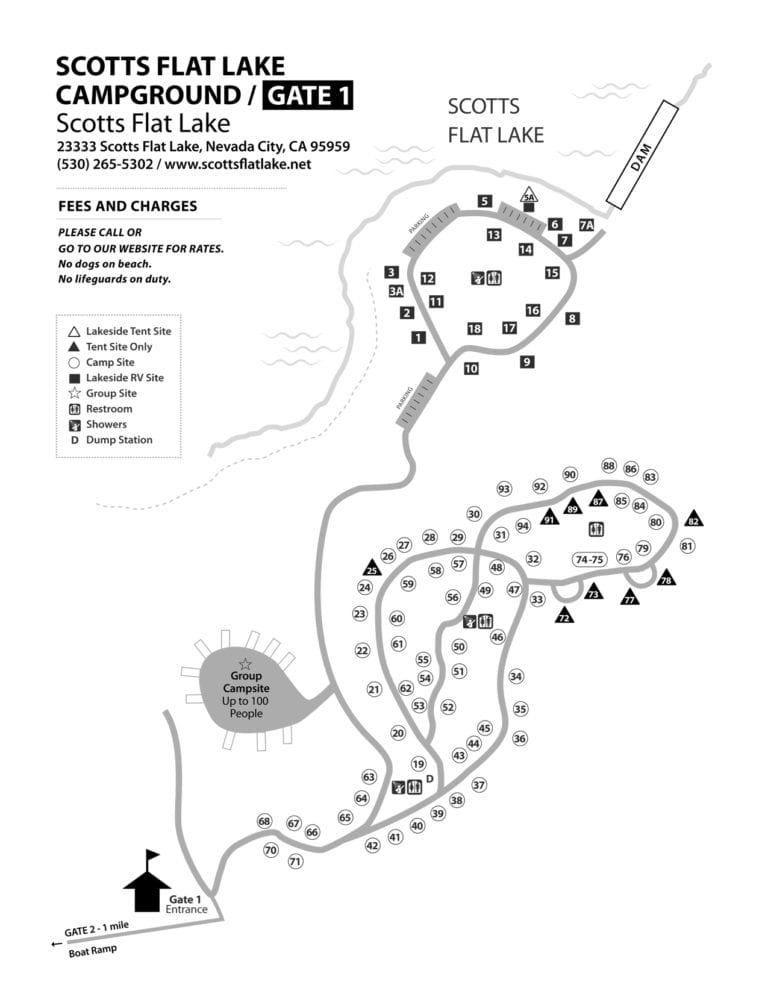 Scotts Flat Lake Campground Maps | NID Recreation